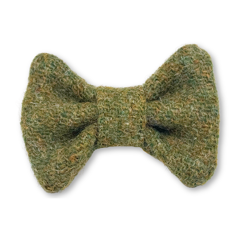 Wechselfliege Hermine im Hofcafé aus Harris Tweed® mit Klettverschluss für Dackel-Halsbänder