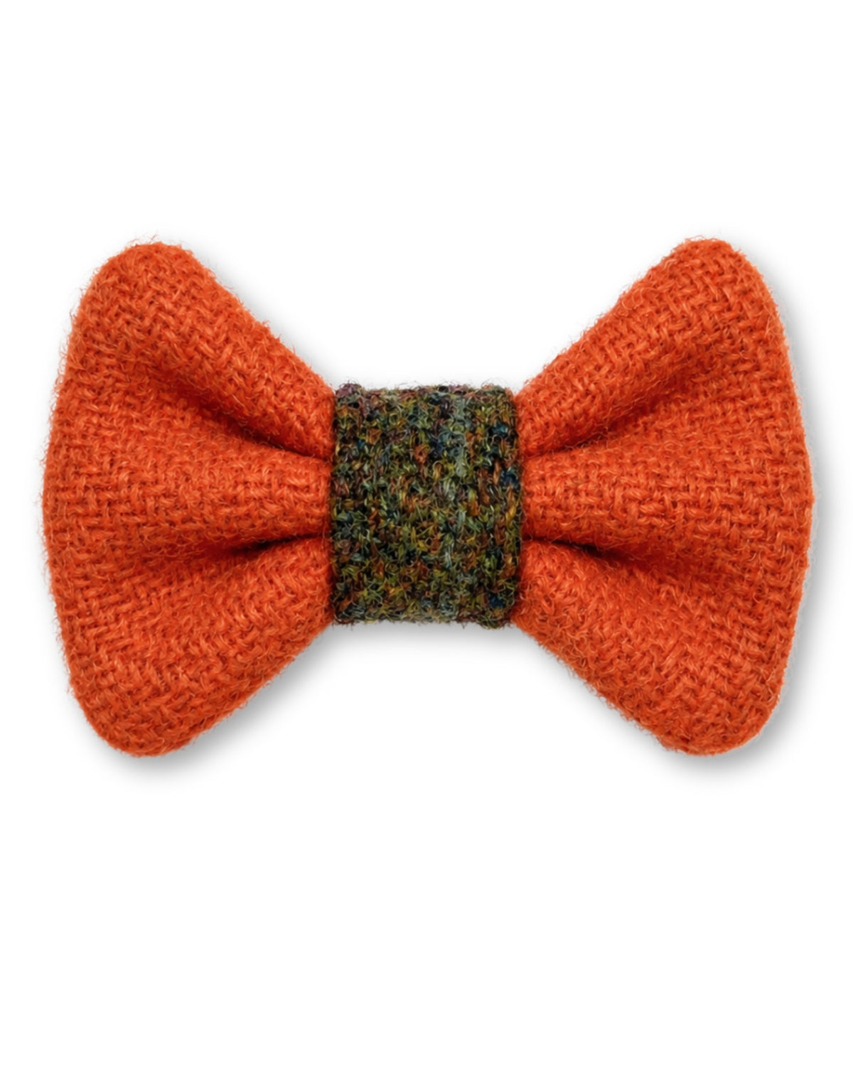 Orange Hundefliege aus Harris Tweed – Winnie in Foxglove
