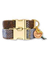 Aufgerolltes Hundehalsband aus Harris Tweed – Winston in Huntsman