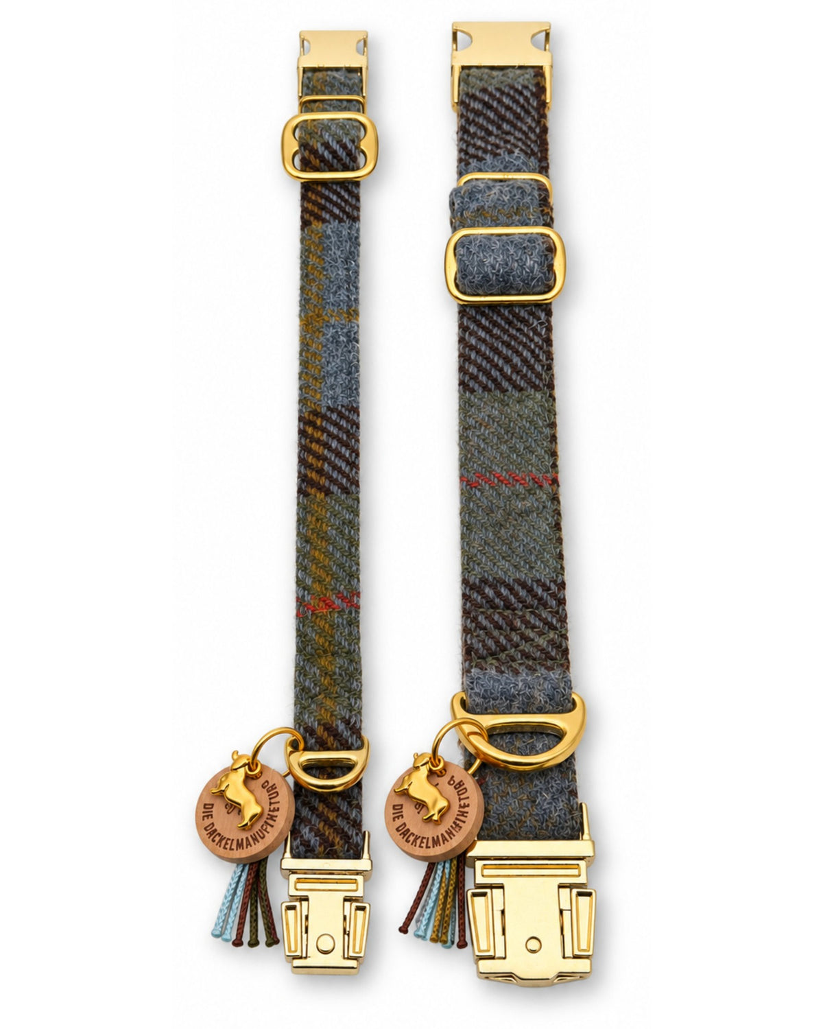 Hundehalsband Winston in Huntsman in schmal und breit – Harris Tweed